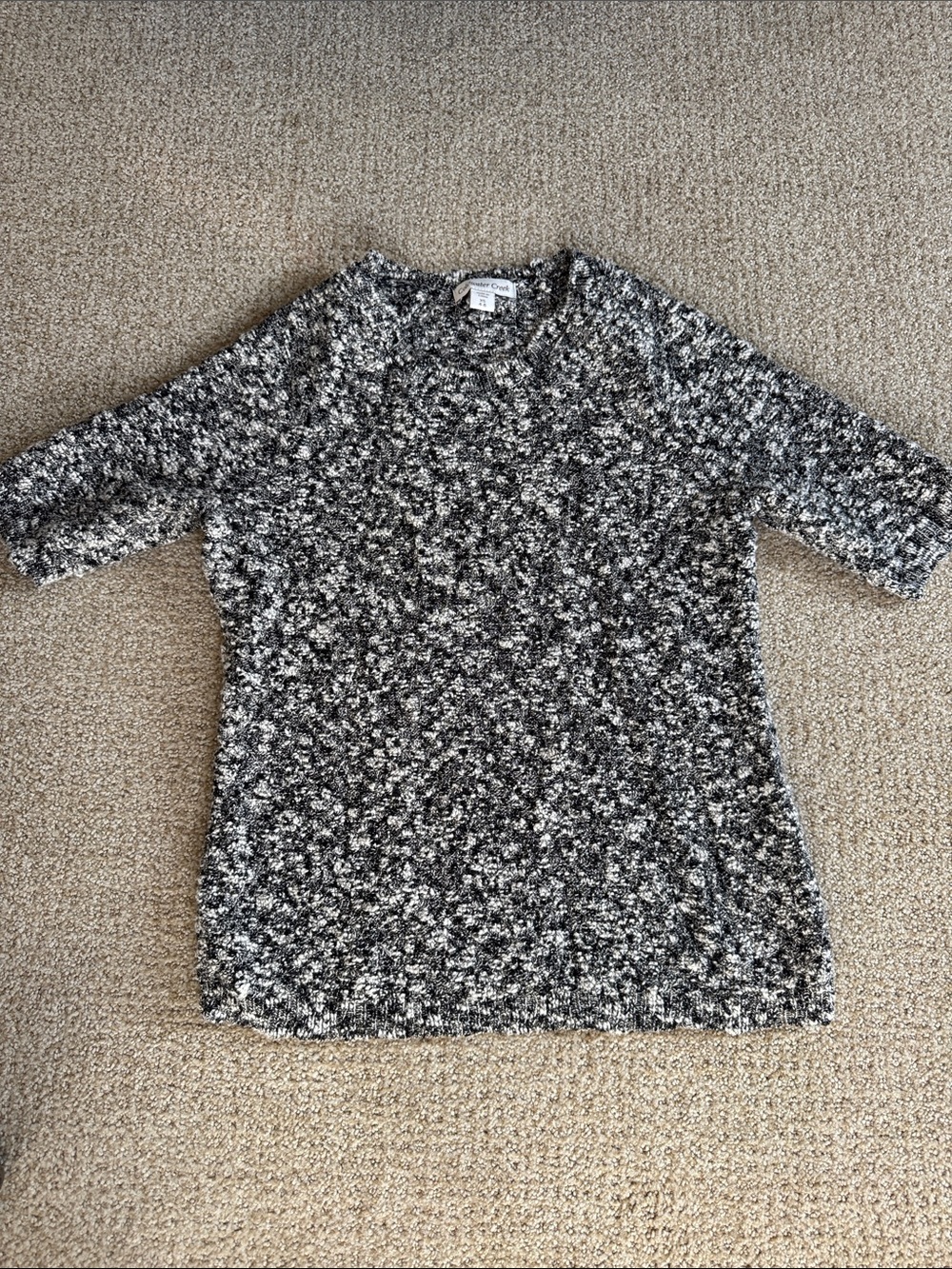 Coldwater. Reek Women's Marled Black & White Knit Sweater